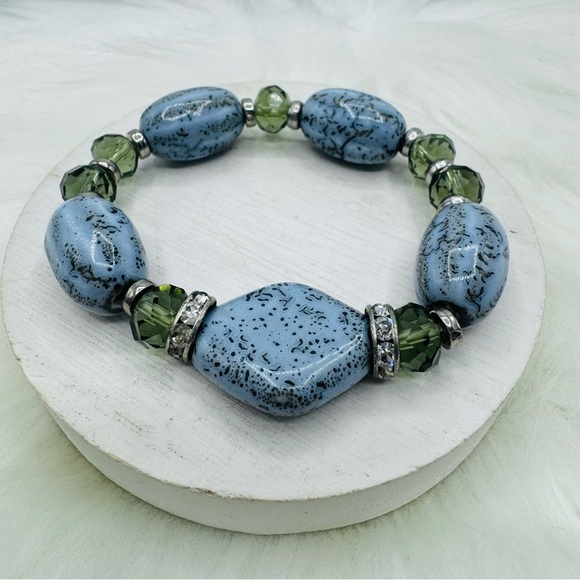 Chunky Harmony Natural Stone Large Beads Bracelet Style 2 - Picture 2 of 6